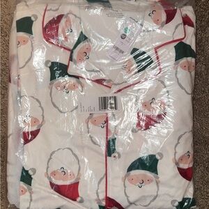 Carter's Santa Print Pajamas - White, Red, and Green